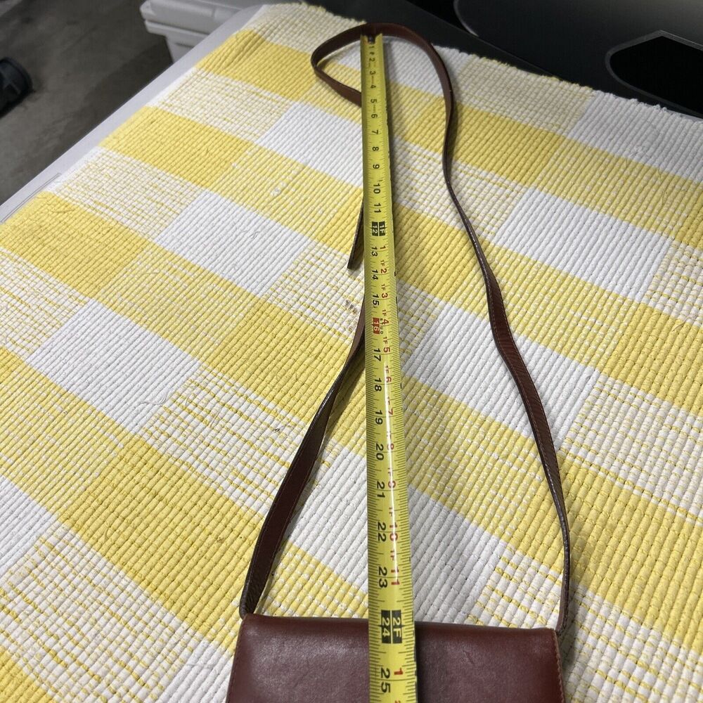 Cole Haan Brown Crossbody Bag Bucket Flap Clasp Limited Edition - Picture 15 of 16